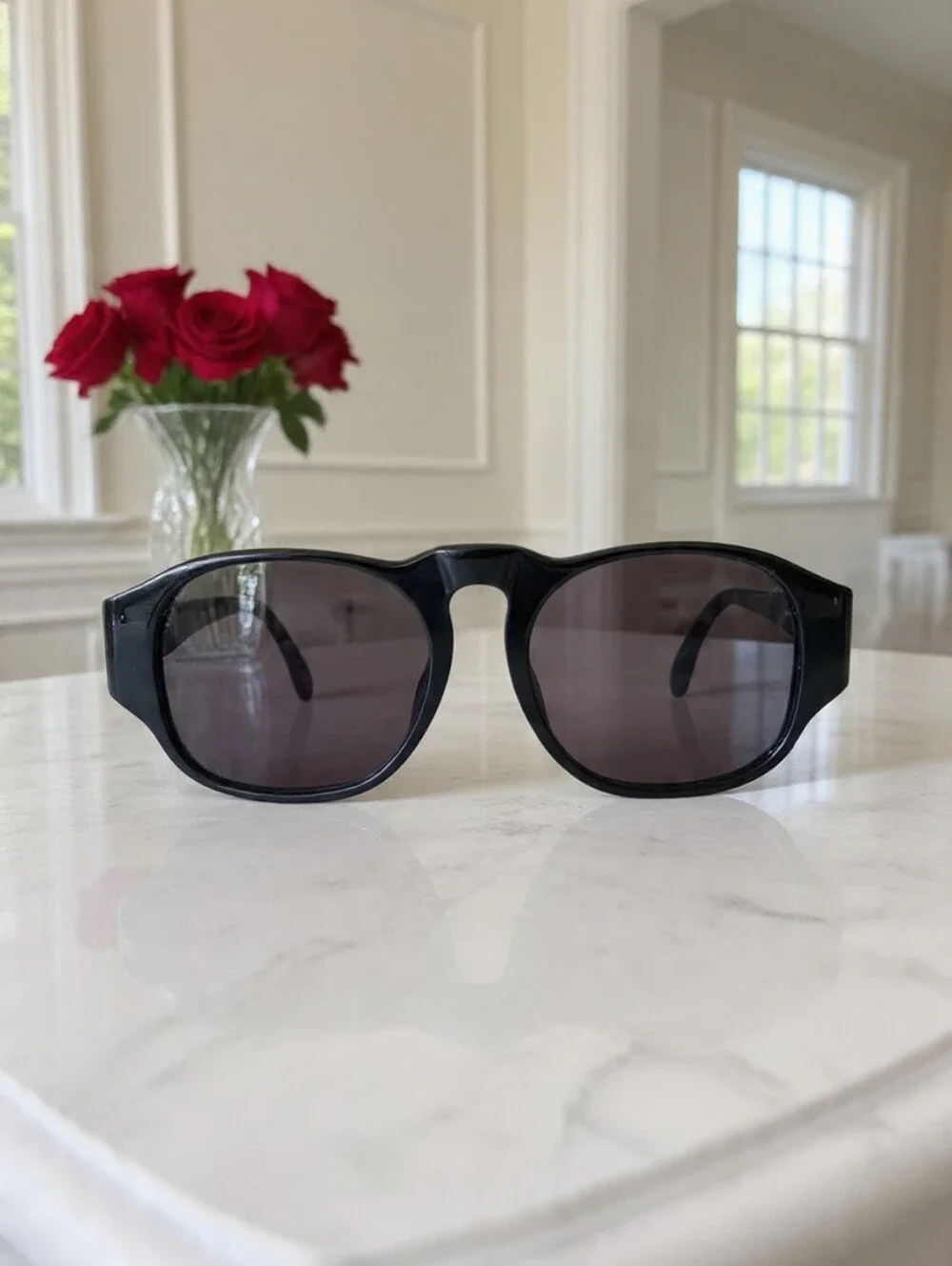 Chanel Vintage SS1991 Black Gold CC Sunglasses 01452